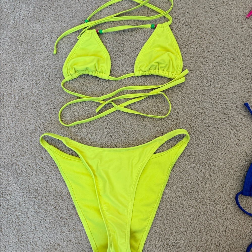 Target Neon Yellow String Bikini - image 1